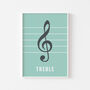 Treble Clef Print | Music Theory Poster, thumbnail 2 of 10