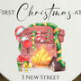 Personalised First Christmas New Home Bauble Fireplace Design Keepsake Gift, thumbnail 2 of 3