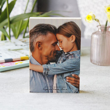 Father's Day Wooden Free Standing Photograph Block, 8 of 9