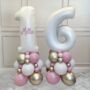 Diy Luxury Blush Pink, White And Gold Balloon Stack, thumbnail 1 of 3