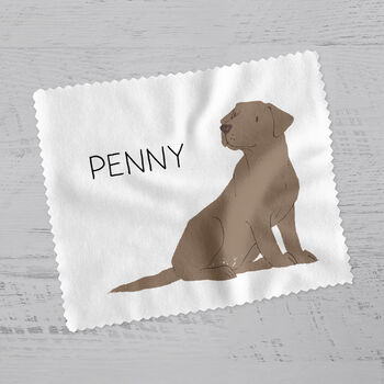Personalised Labrador Glasses Cleaning Cloth, 2 of 3