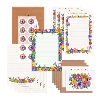 Colourful Floral Writing Set, 3 of 5