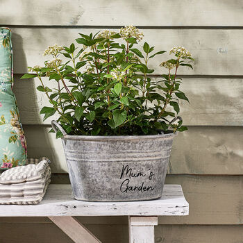 Personalised Galvanised Tub Planter, 2 of 6