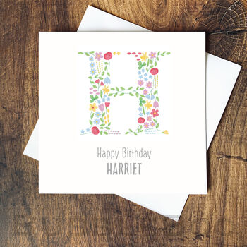 Personalised Initial Birthday Card, 8 of 12