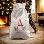 Personalised Initial Reindeer Christmas Sack, thumbnail 3 of 4