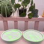 Graffiti Coasters/ Trays Lilac And Green Set Of Two, thumbnail 1 of 11