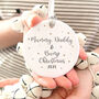 Personalised Mummy, Daddy And Bump Christmas Decoration, thumbnail 5 of 7