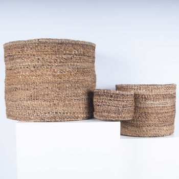 Handwoven Banana Fibre Basket, 2 of 7