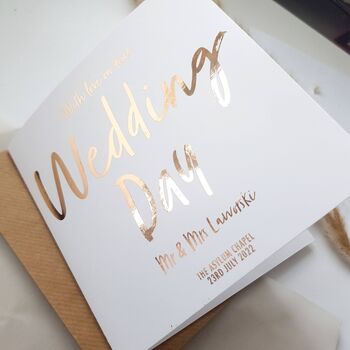 On Your Wedding Day | Personalised Wedding Card, 3 of 3