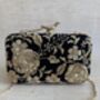 Black Velvet Bird Clasp Clutch Bag, thumbnail 6 of 10