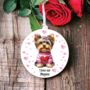 Personalised Yorkshire Terrier Dog Love Decoration, thumbnail 1 of 2