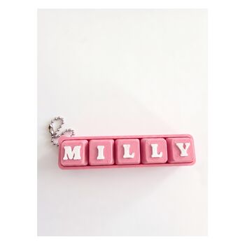 Personalised Fidget Clicker Keyring | Custom Name Keyring Gift | Sensory Clicker Bag Charm, 4 of 8