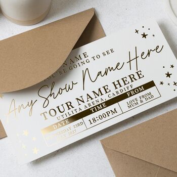 Personalised Scratch Reveal Comedy Ticket Gift Voucher, 5 of 9