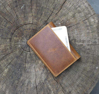 Woodland Range Small Bifold Tan Leather Wallet Rfid Safe, 7 of 7
