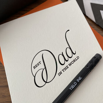 'Best Dad' Letterpress Fathers Day Card, 3 of 3