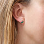 Sterling Silver Christmas Holly Leaf Earrings, thumbnail 2 of 3