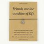 Friends Are The Sunshine Of Life Wish Bracelet, thumbnail 3 of 4