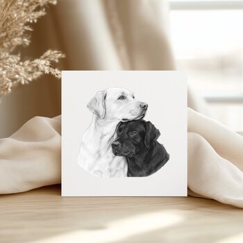 Labrador Love – Hand Drawn Dog Greeting Card Illustration, 4 of 7