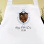 Personalised Dad And Father's Day Blue Crest Photo Apron, thumbnail 12 of 12