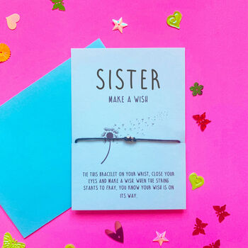 Sister Dandelion Make A Wish Card And Bracelet, 2 of 6