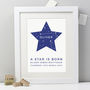 Personalised 'A Star Is Born' New Baby Print, thumbnail 6 of 7