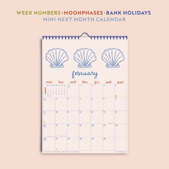 2025–2026 Academic Year Calendar | Ocean Mermaid | August Start | A4, 3 of 5