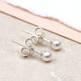 Girl's Pearl And Sterling Silver Earrings, thumbnail 1 of 6