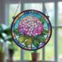 Hydrangea Stained Glass Effect Suncatcher, thumbnail 4 of 6