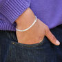 Sterling Silver Men's Anchor Chain Bracelet, thumbnail 1 of 3