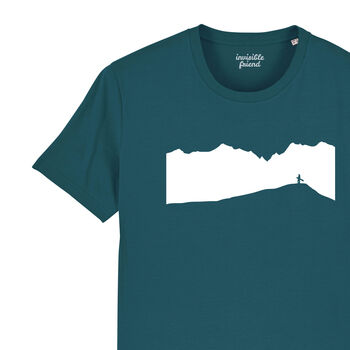 Snowboard Mountain View Organic Cotton T Shirt, 2 of 3