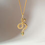 Serpentina Emerald Gold Plated Necklace, thumbnail 2 of 8