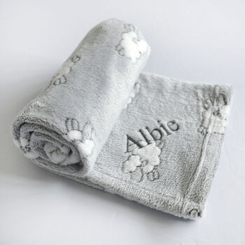Personalised Soft Lamb Baby Blanket, 3 of 7