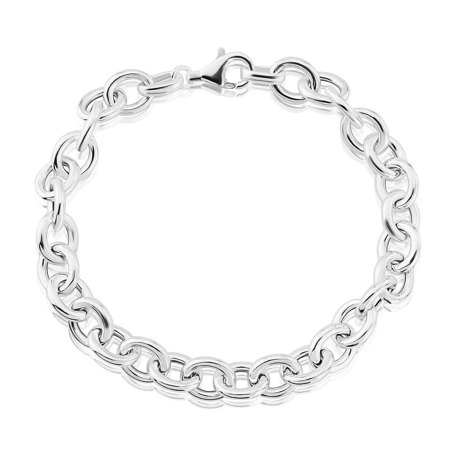 Solid Sterling Silver Oval Link Bracelet By Auree Jewellery ...