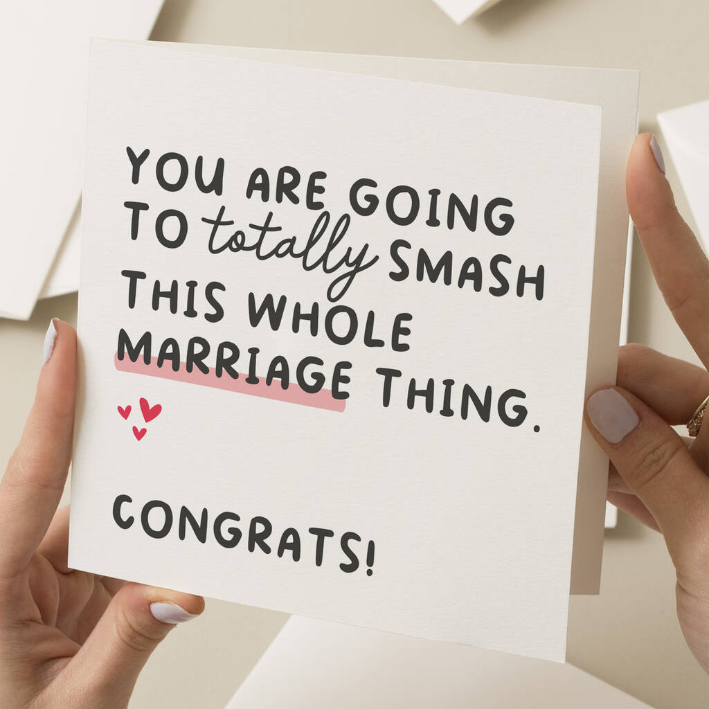 Congrats Funny Wedding Day Card By Twist Stationery