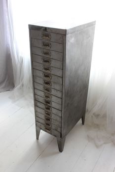 Felix Vintage Stripped Steel 15 Drawer Filing Cabinet, 8 of 11