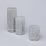 G Decor Adelle Silver Veil Signature Waxwork Pillar Candle In Frosted Metallic Grey, thumbnail 2 of 5
