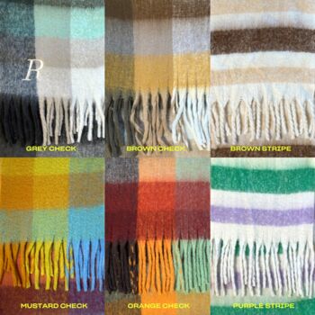 Personalised Super Oversized Check Scarf, 4 of 4