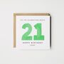 Personalised 70th Birthday Card *Age/Colour Options, thumbnail 3 of 4