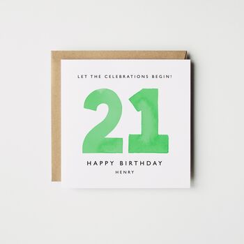 Personalised 70th Birthday Card *Age/Colour Options, 3 of 4