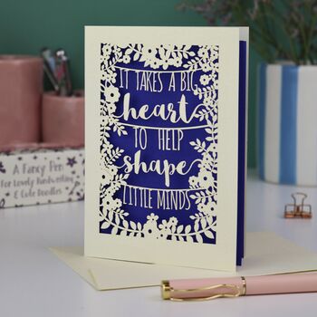 Papercut Teacher 'Big Heart' Card, 6 of 7