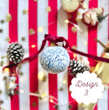 Personalised Hand Painted Ceramic Bauble, 4 of 10