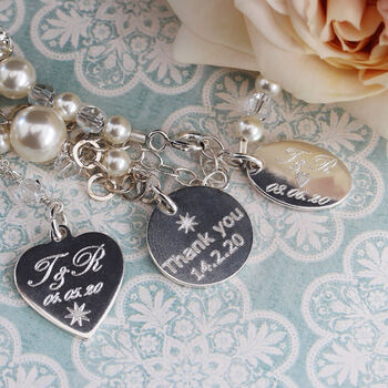 Personalised Isabella Pearl And Crystal Bracelet, 8 of 9