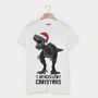 T Rexcellent Men's Christmas Dinosaur T Shirt, thumbnail 2 of 2