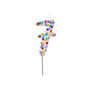Polka Dot Candle Number Seven Birthday Cake Candle, thumbnail 2 of 3