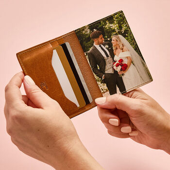 Personalised Leather Photo Card Holder, 4 of 12