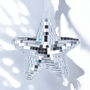 Silver Disco Star Tree Decoration, thumbnail 1 of 3