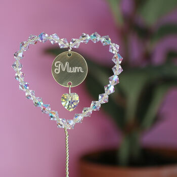 Mother's Day Gift, Personalised Crystal Heart, 6 of 7
