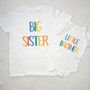 Bold Rainbow Matching Sibling T Shirt Set, thumbnail 2 of 4