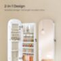 Mirror With Storage LED Lockable Jewellery Cabinet Wall, thumbnail 7 of 7