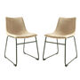 Dexter Moleskin Oyster Cream Set Of Two Dining Chairs, thumbnail 1 of 6
